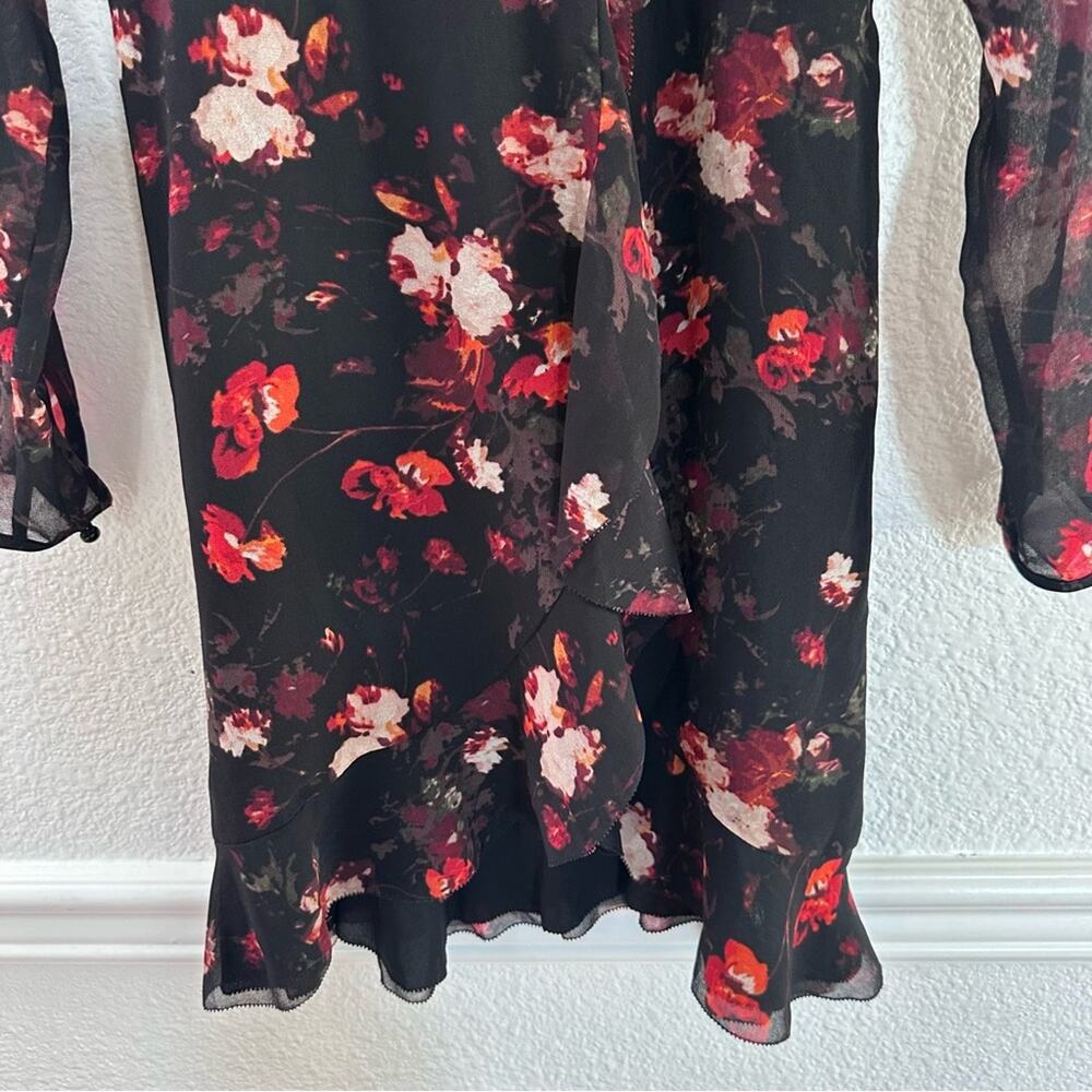 Aritzia Wilfred Louise Floral Wrap Dress Size Medium - Picture 5 of 7
